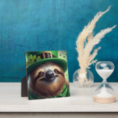 Plaque Photo Sloth St Paddys Day (Insitu)