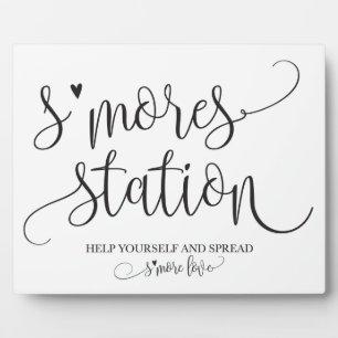 Plaque Photo S'mores Station Favor Party Signalisation