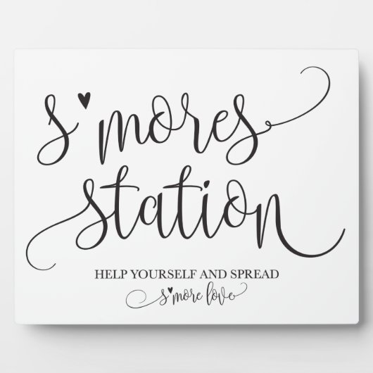 Plaque Photo S'mores Station Favor Party Signalisation (Devant)