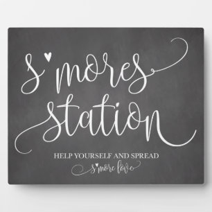 Plaque Photo S'mores Station Favor Party Signalisation