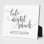 Plaque Photo Snacks de fin de nuit Symbole préféré (Côté)