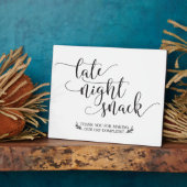 Plaque Photo Snacks de fin de nuit Symbole préféré (Côté)