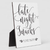 Plaque Photo Snacks de fin de nuit Symbole préféré (Côté)