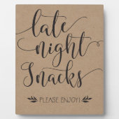 Plaque Photo Snacks de fin de nuit Symbole préféré (Devant)