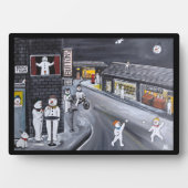 Plaque Photo Snow Town Painting by Alfred Fox (Devant)