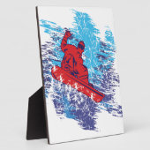 Plaque Photo Snowboardeur cool (Côté)