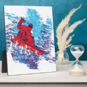 Plaque Photo Snowboardeur cool (Côté)
