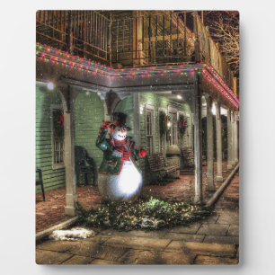 Plaque Photo Snowman Greetings