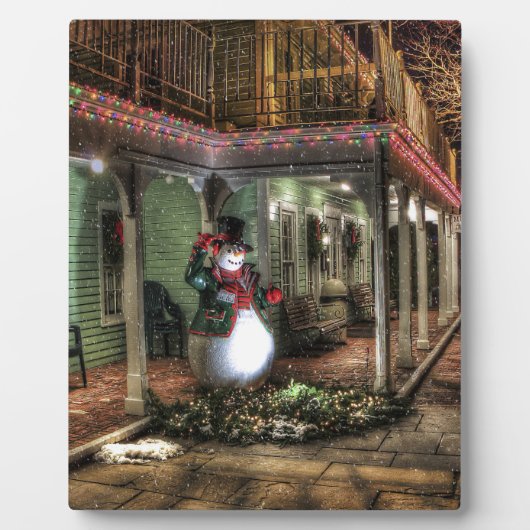 Plaque Photo Snowman Greetings (Devant)