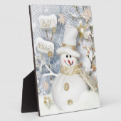 Plaque Photo Snowman hiver froid (Côté)
