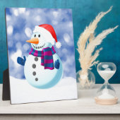 Plaque Photo Snowman hiver Joyeux Noël neige (Côté)