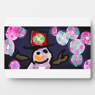 Plaque Photo Snowman lovey