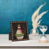 Plaque Photo Snowman mignonne Folk Custom Christmas Holiday (Insitu)