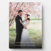 Plaque Photo Sobre photo Mariage simple noir classique (Devant)