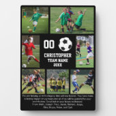 Plaque Photo Soccer 7 photo collage team name (Devant)