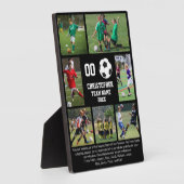 Plaque Photo Soccer 7 photo collage team name (Côté)