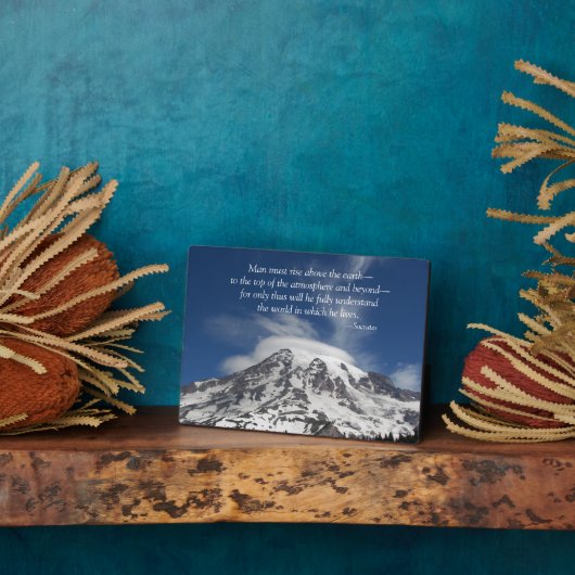 Plaque Photo Socrates Citation Mont Rainier (Côté)