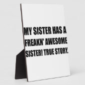 Plaque Photo Soeur A Une Soeur Étonnante (Côté)