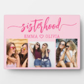 Plaque Photo Soeur Hot rose Soeurs 3 Photo Collage (Devant)