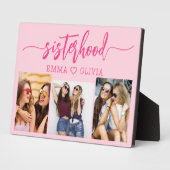 Plaque Photo Soeur Hot rose Soeurs 3 Photo Collage (Côté)