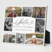Plaque Photo Soeur reconnaissante pour chaque instant Collage p (Côté)