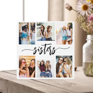 Plaque Photo Soeurs 6 Photo Collage Keepsaké cadeau