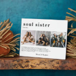 Plaque Photo Soeurs Soul | Cadeau Pour Soeurs Photo Collage<br><div class="desc">Un grand cadeau pour votre ou vos soeurs ou vos besties. Faites savoir à votre bestie comment vous la connaissez bien avec cette plaque de définition personnalisée super douce et cool ! Design moderne 3 photo collage design. Envoyez un cadeau mémorable et spécial à vos meilleurs amis ou à vous-même...</div>