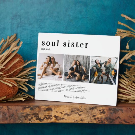 Plaque Photo Soeurs Soul | Cadeau Pour Soeurs Photo Collage (Côté)