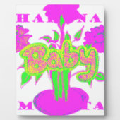 Plaque Photo Soft Pink Flower Art : A Baby's Touch. (Devant)