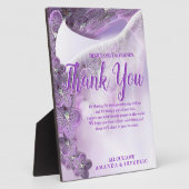 Plaque Photo Soft Violet Orchid Merci (Côté)