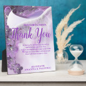 Plaque Photo Soft Violet Orchid Merci (Côté)