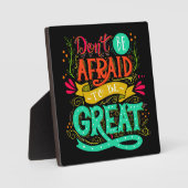 Plaque Photo Sois génial (Recto)