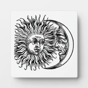 Plaque Photo Soleil et lune médiévaux