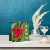 Plaque Photo Solitaire Rouge Dahlia Fleur Wisley Motivation (Insitu)