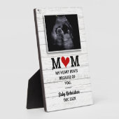 Plaque Photo Sonogramme de Faire-part de grossesse ultrasonaire (Côté)