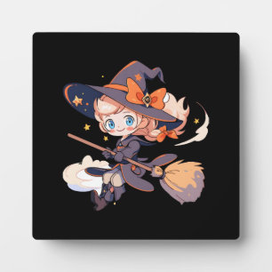 Plaque Photo Sorcière Halloween