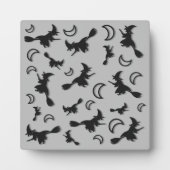 Plaque Photo Sorcière volante entre la moitié de la lune à Hall (Devant)