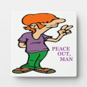 PLAQUE PHOTO "SORTIE DE LA PAIX, HOMME" HIPPIE