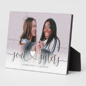 Plaque Photo Soul Soeurs Coeur Script Best Friends Photo Cadeau (Côté)