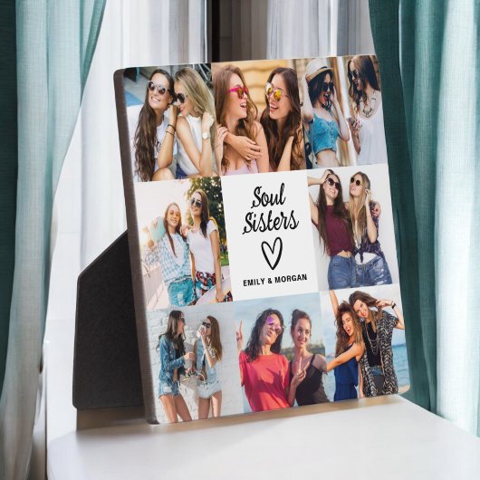 Plaque Photo Soul Soeurs Script Cadeau Pour Amis Photo Collage