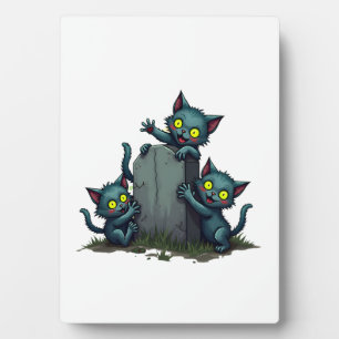 Plaque Photo Soulèvement de chatons zombies