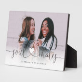 Plaque Photo Soulmates Heart Script Best Friends Photo Gift (Côté)