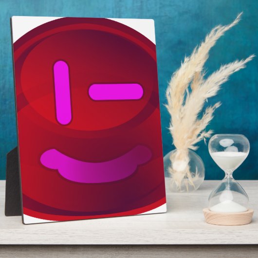 Plaque Photo Sourires en magenta (Côté)