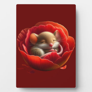 Plaque Photo Souris Bébé très mignonne Dormir