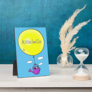 Plaque Photo Souris mignonne dans un arrosoir avec dessin animé