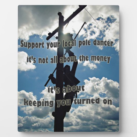 Plaque Photo Soutenez votre Lineman (Devant)