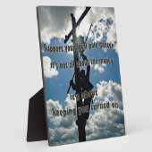 Plaque Photo Soutenez votre Lineman (Côté)