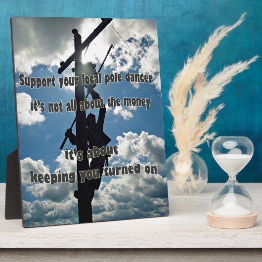 Plaque Photo Soutenez votre Lineman (Côté)