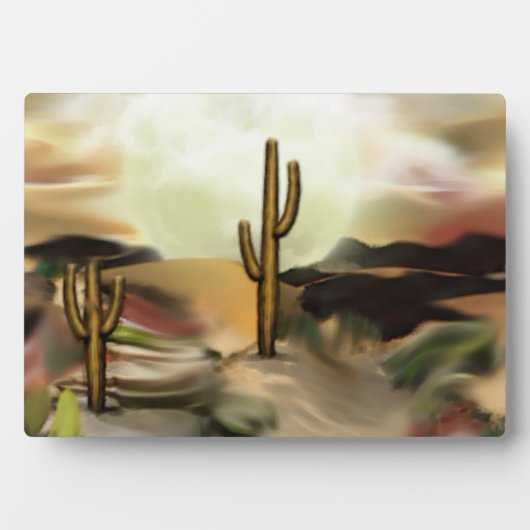 Plaque Photo Southwest Desert Sunrise Abstrait Art (Devant)