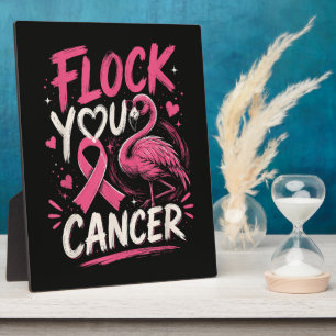 Plaque Photo Soutien de guerrier contre le cancer du sein Flama